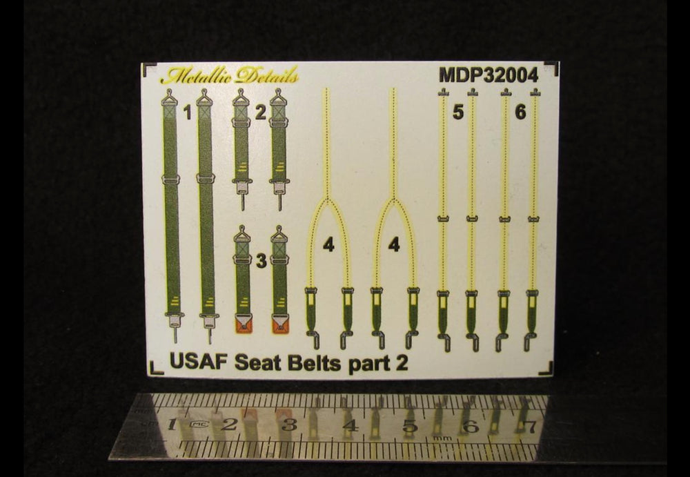 Metallic Details MDP32004 1:32 USAF seatbelts WWII