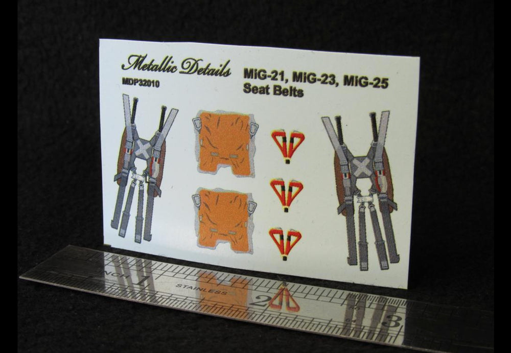 Metallic Details MDP32010 1:32 Mikoyan MiG-21, MiG-23, MiG-25 seatbelts