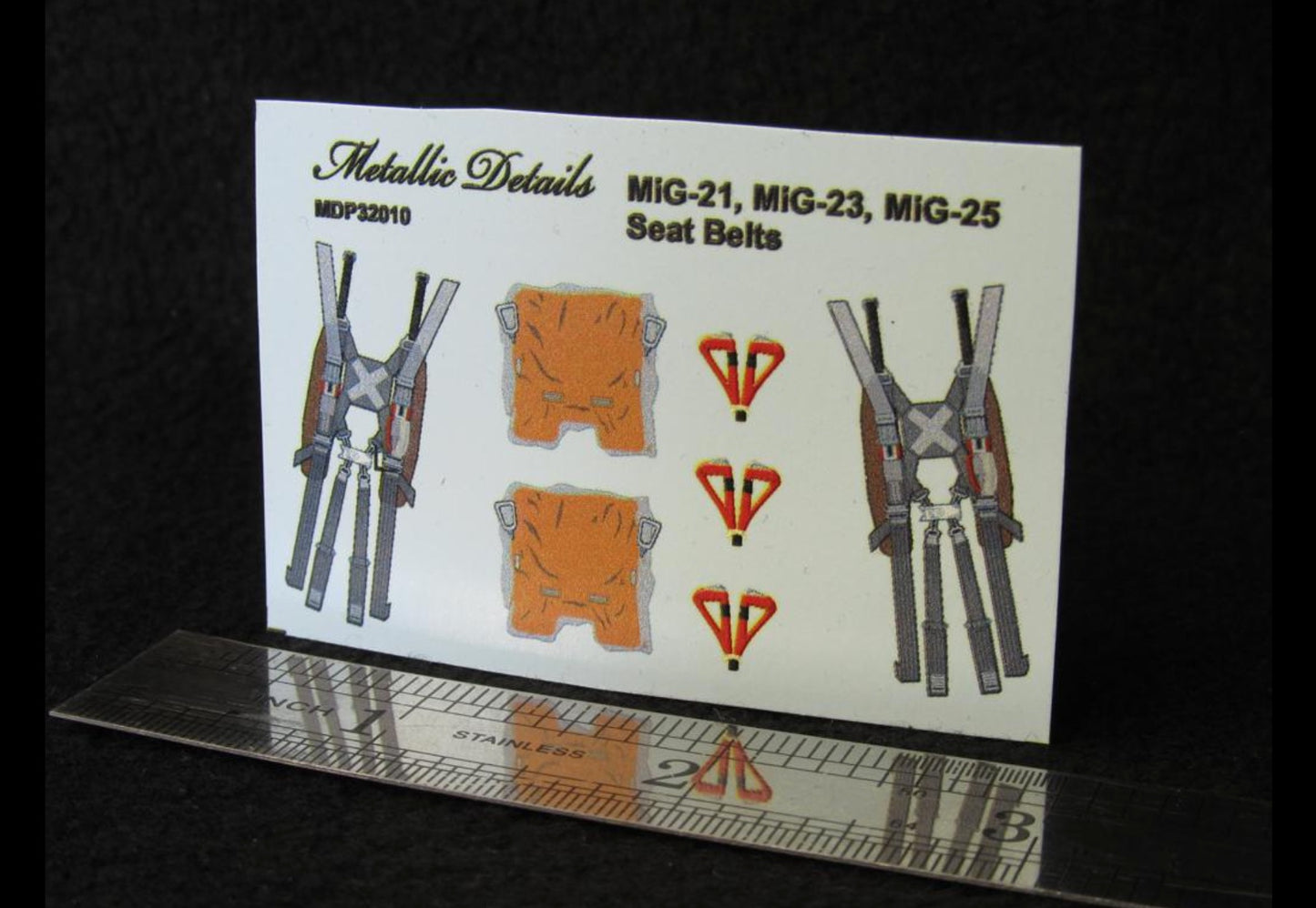 Metallic Details MDP32010 1:32 Mikoyan MiG-21, MiG-23, MiG-25 seatbelts