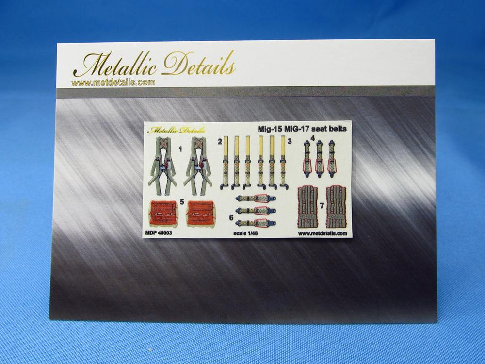 Metallic Details MDP48003 1:48 Mikoyan MiG-15/MiG-17 seatbelts 3d-printed