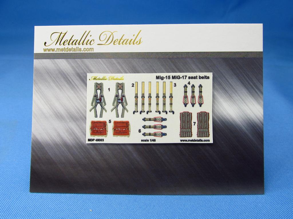 Metallic Details MDP48003 1:48 Mikoyan MiG-15/MiG-17 seatbelts 3d-printed