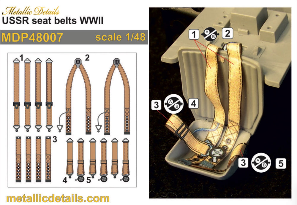 Metallic Details MDP48007 1:48 USSR seatbelts WWII