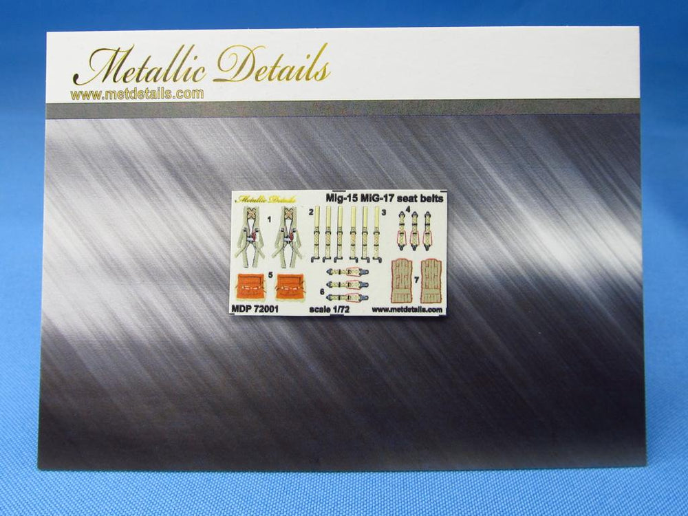 Metallic Details MDP72001 1:72 Mikoyan MiG-15/MiG-17 seatbelts
