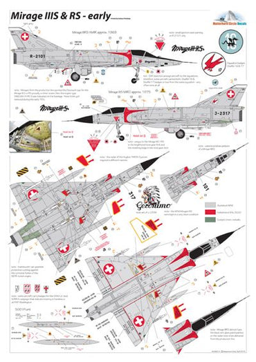 Matterhorn Circle MHN48014 Mirage IIIS & IIIRS Early 1:48