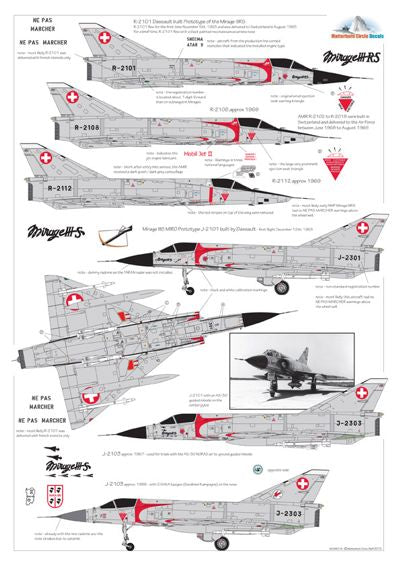 Matterhorn Circle MHN48014 Mirage IIIS & IIIRS Early 1:48