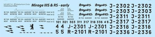 Matterhorn Circle MHN48014 Mirage IIIS & IIIRS Early 1:48