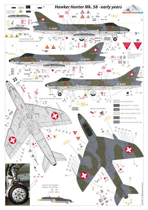 Matterhorn Circle MHN48019 1:48 Hawker Hunter Mk.58 early [F.6]