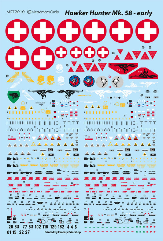 Matterhorn Circle MHN72019 1:72 Hawker Hunter Mk.58 early [F.6]