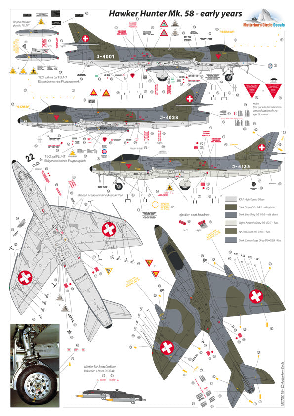 Matterhorn Circle MHN72019 1:72 Hawker Hunter Mk.58 early [F.6]
