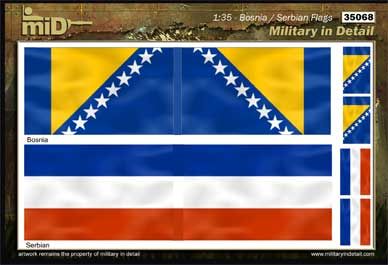 Military In Detail MID35068 1:35 Bosnian/Serbian Flags