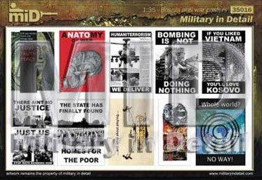 Military In Detail MID48016 1:48 Bosnian Anti-War Posters #2
