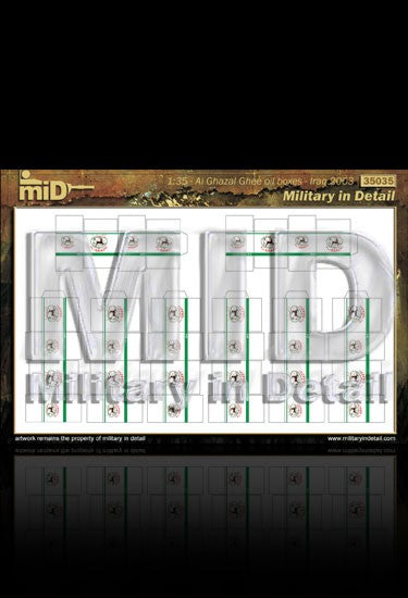 Military In Detail MID48035 1:48 Al Ghazel Ghee oil boxes