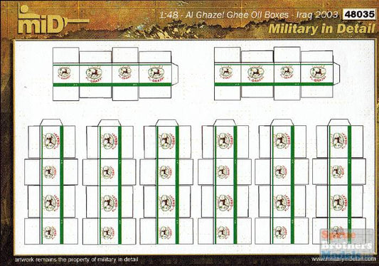 Military In Detail MID48035 1:48 Al Ghazel Ghee oil boxes