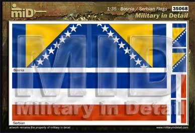 Military In Detail MID72068 1:72 Bosnian/Serbian Flags