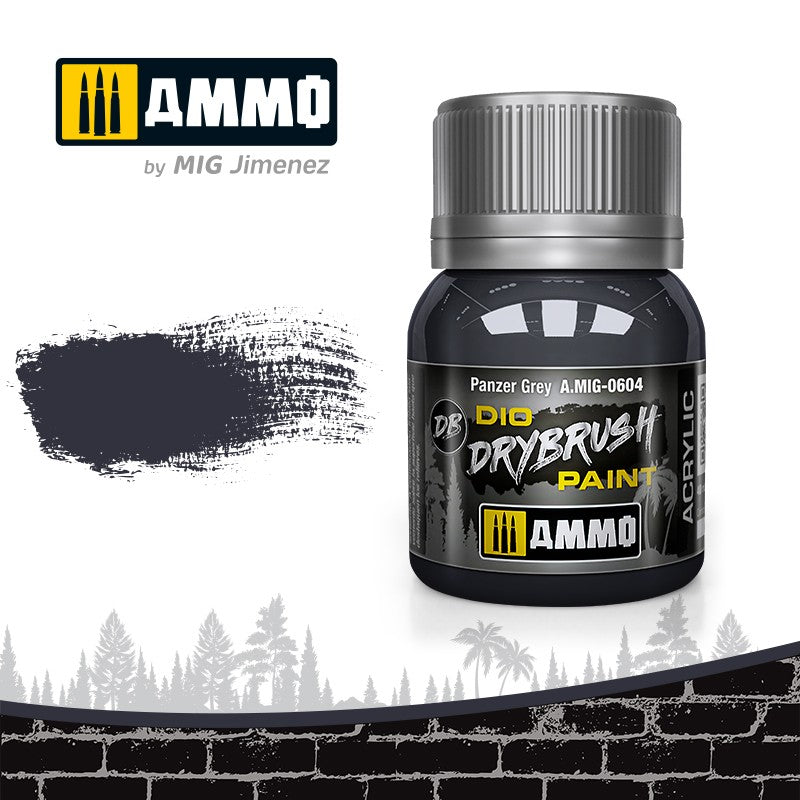 Ammo by MIG Drybrush Panzer Grey For Model Kits MIG 0604
