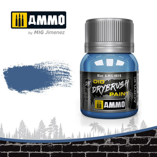 Ammo by MIG Drybrush Blue For Model Kits MIG 0615