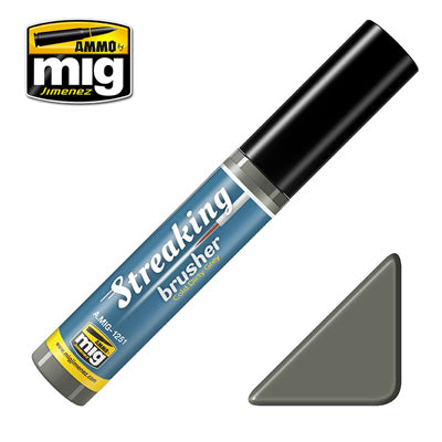 Ammo by MIG Cold Dirty Grey Streaking Brusher For Model Kits MIG 1251