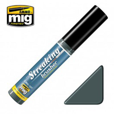 Ammo by MIG Warm Dirty Grey Streaking Brusher For Model Kits MIG 1257