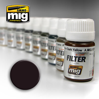 Ammo by MIG Brown For Dark Green Filter For Model Kits MIG 1506