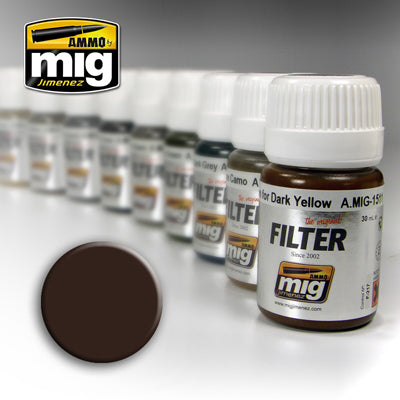 Ammo by MIG Brown For Dark Yellow Filter For Model Kits MIG 1511
