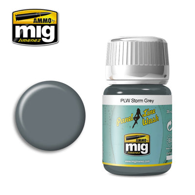 Ammo by MIG Storm Grey Panel Line Wash For Model Kits MIG 1609