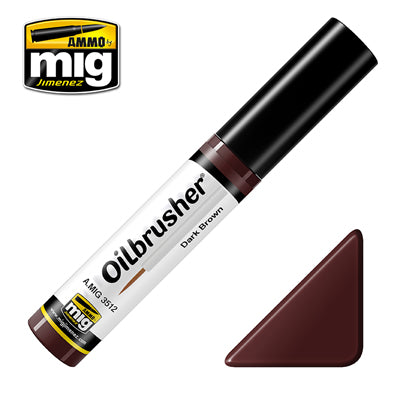 Ammo by MIG Dark Brown Oilbrusher For Model Kits MIG 3512