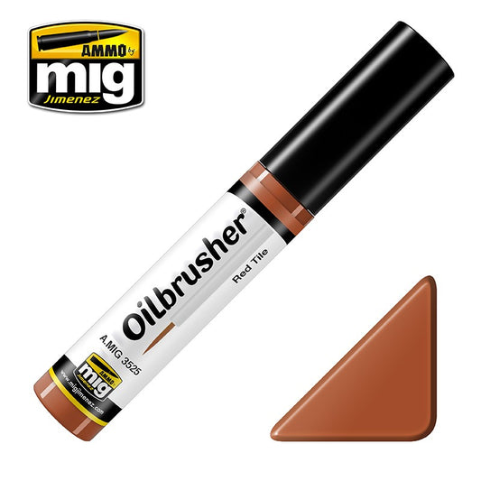 Ammo by MIG Red Tile Oilbrusher For Model Kits MIG 3525