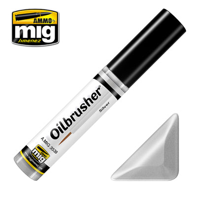 Ammo by MIG Silver Oilbrusher For Model Kits MIG 3538