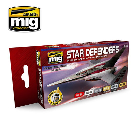 Ammo by MIG Star Defenders Sci Fi Acrylic Paint Set For Model Kits MIG 7130