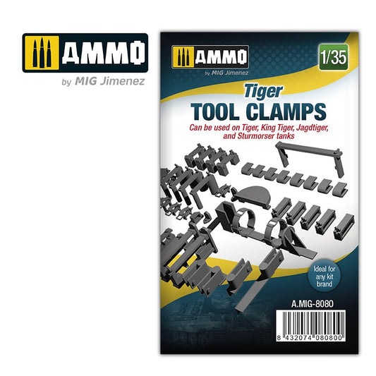 Ammo by MIG 1/35 Tiger Tank Tool Clamps For Model Kits MIG 8080