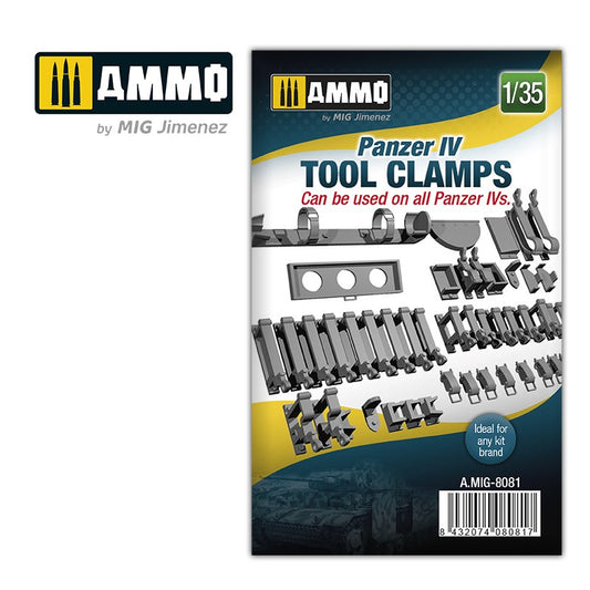 Ammo by MIG 1/35 Panzer Iv Tank Tool Clamps For Model Kits MIG 8081
