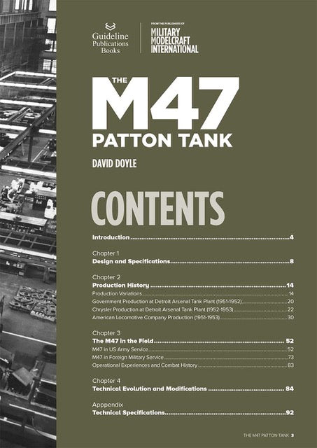 Guideline Publications MIL3DD The M47 Patton Tank by David Doyle