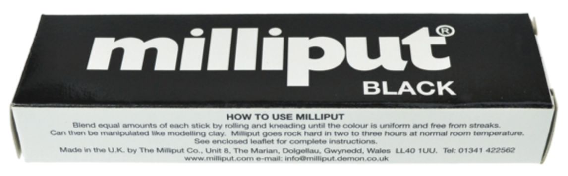 Milliput MILBLACK Milliput 2 part epoxy filler