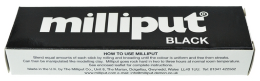 Milliput MILBLACK Milliput 2 part epoxy filler