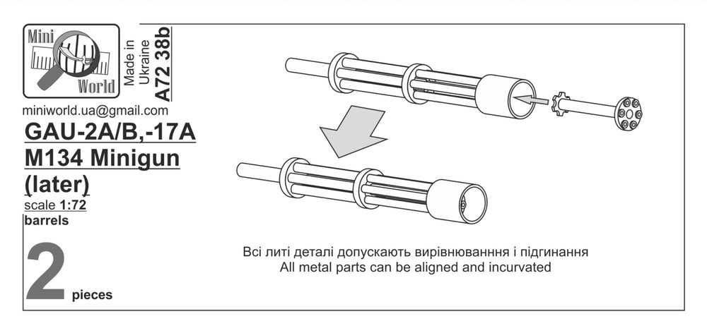 Mini World MINA7238B 1:72 M134 Minigun