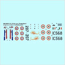 Miniwing MINI078 1:144 Dassault Ouragan with French and Indian decals