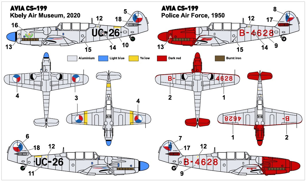 Miniwing MINI089 1:144 Avia CS-199 Ex-FEResin / New Screen printed decals