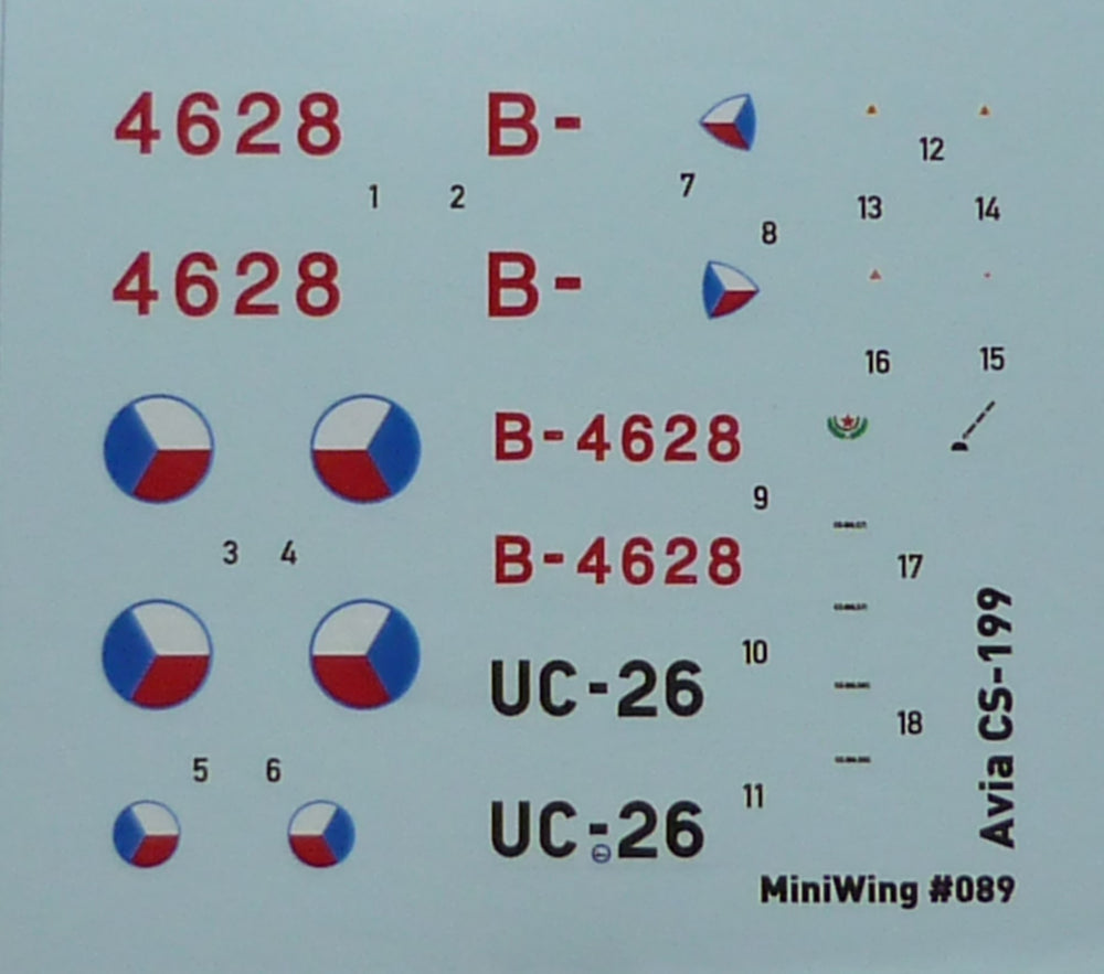 Miniwing MINI089 1:144 Avia CS-199 Ex-FEResin / New Screen printed decals