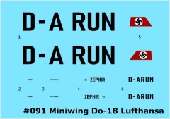 Miniwing MINI091 1:144 Dornier Do-18 'LUFTHANSA'