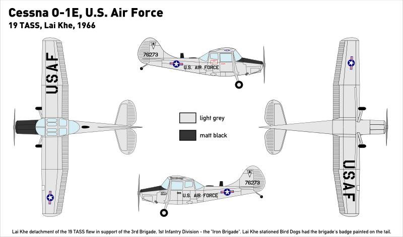 Miniwing-Plastic MINI307 1:144 Cessna O-1 BIRD DOG / USAF Vietnam War