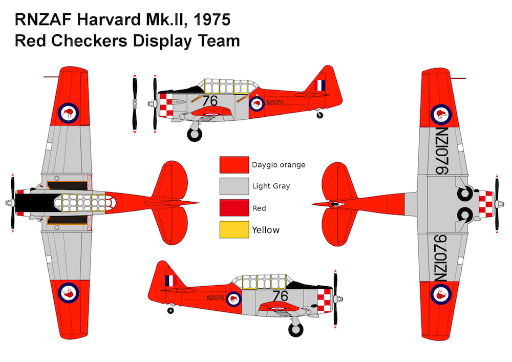 Miniwing-Plastic MINI308 1:144 North-American Harvard Mk.II NZAF
