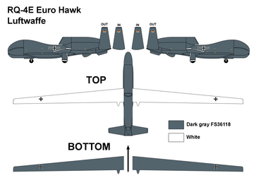 Miniwing-Plastic MINI310 1:144 Northrop-Grumman RQ-4B EUROHAWK Luftwaffe