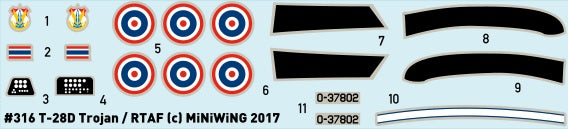 Miniwing-Plastic MINI316 1:144 North-American T-28D TROJAN / Royal Thai AF