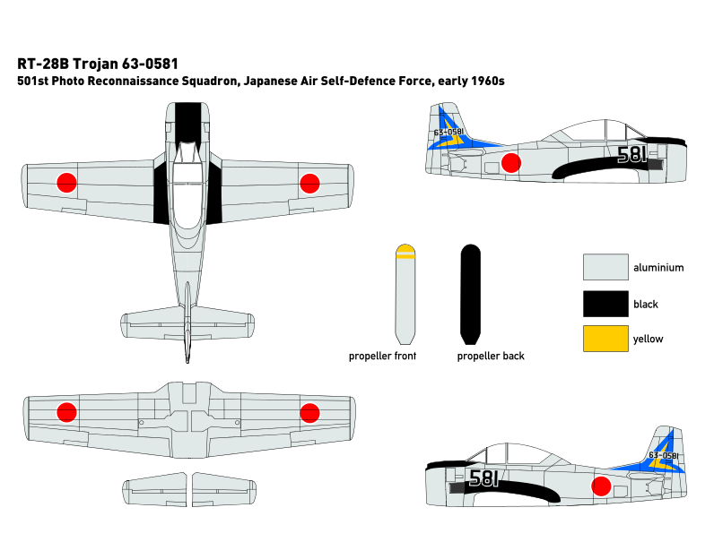 Miniwing-Plastic MINI318 1:144 North-American RT-28B TROJAN / JASDF