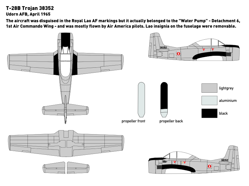 Miniwing-Plastic MINI319 1:144 North-American T-28B TROJAN Laos