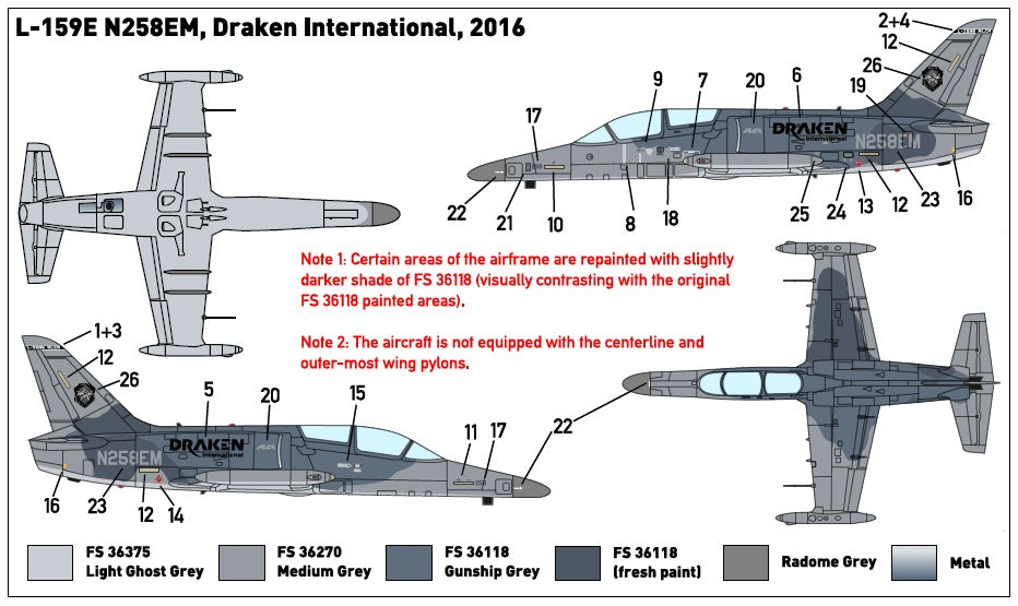 Miniwing-Plastic MINI326 1:144 Aero L-159E ALCA / Gray Draken