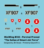 Miniwing-Plastic MINI332 Percival Provost T.52 Oman AF 1:144