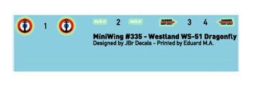 Miniwing-Plastic MINI335 Westland Dragonfly Mk.1 French Navy 1:144