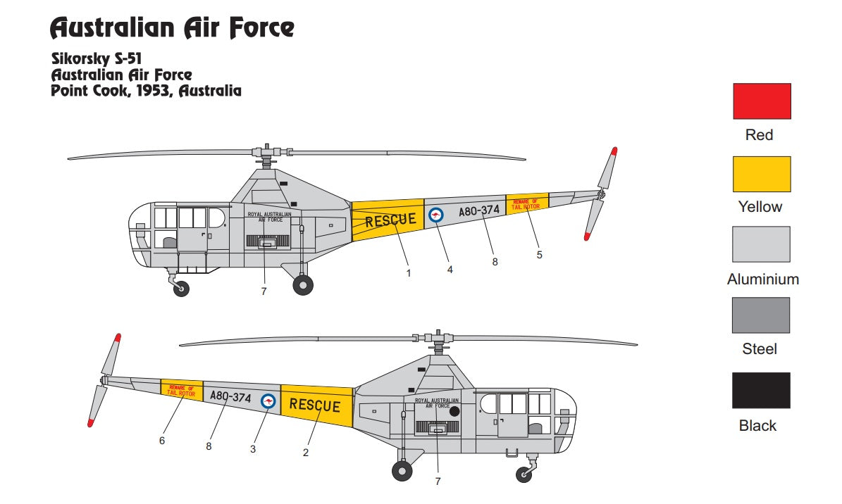 Miniwing-Plastic MINI338 Sikorsky S-51 RAAF Dragonfly 1:144