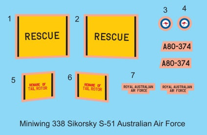 Miniwing-Plastic MINI338 Sikorsky S-51 RAAF Dragonfly 1:144